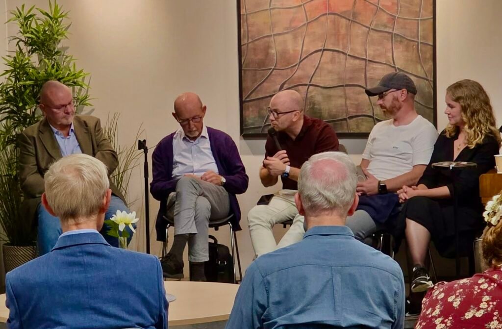 Panelsamtale på Protestfestivalen med blant andre Kim André Aasgaard og Einar Gelius