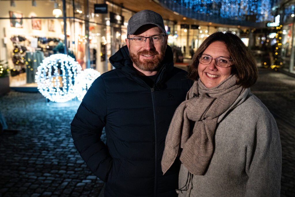 Katarina og Kim i Asker om vinteren